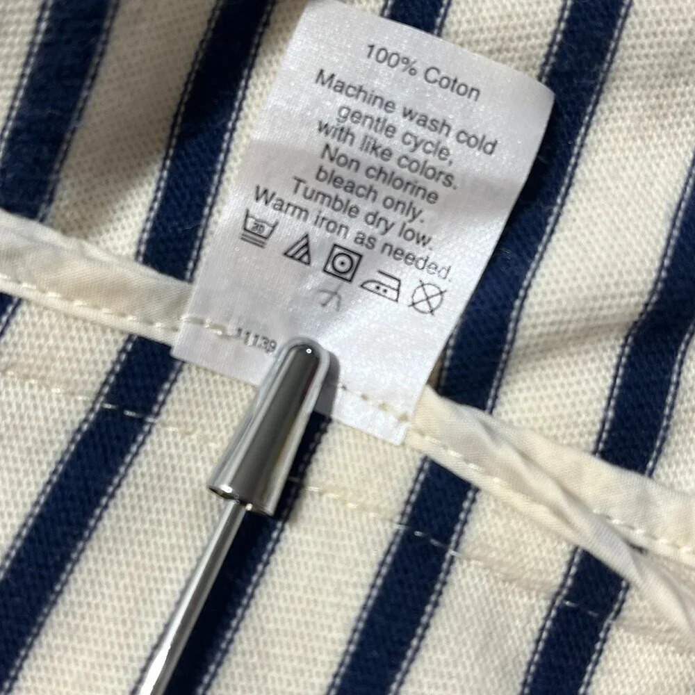 J Crew Factory Striped Blazer Navy Cream Size Small - Picture 10 of 12